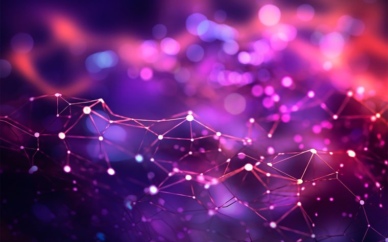 A network of connected points of light